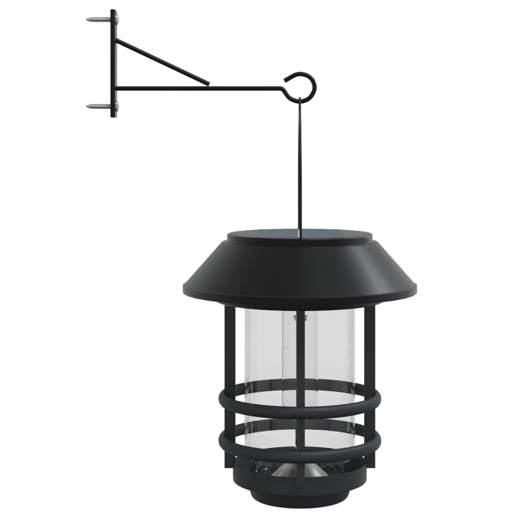 vidaXL Solar Outdoor Wall Lanterns 2 pcs White - Black