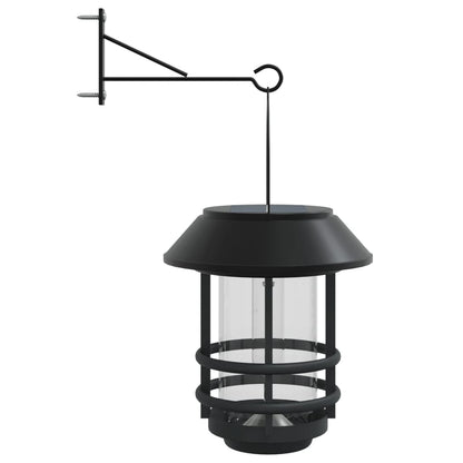 vidaXL Solar Outdoor Wall Lanterns 2 pcs White - Black