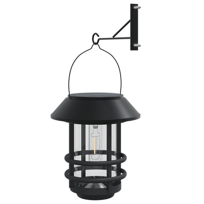vidaXL Solar Outdoor Wall Lanterns 2 pcs White - Black