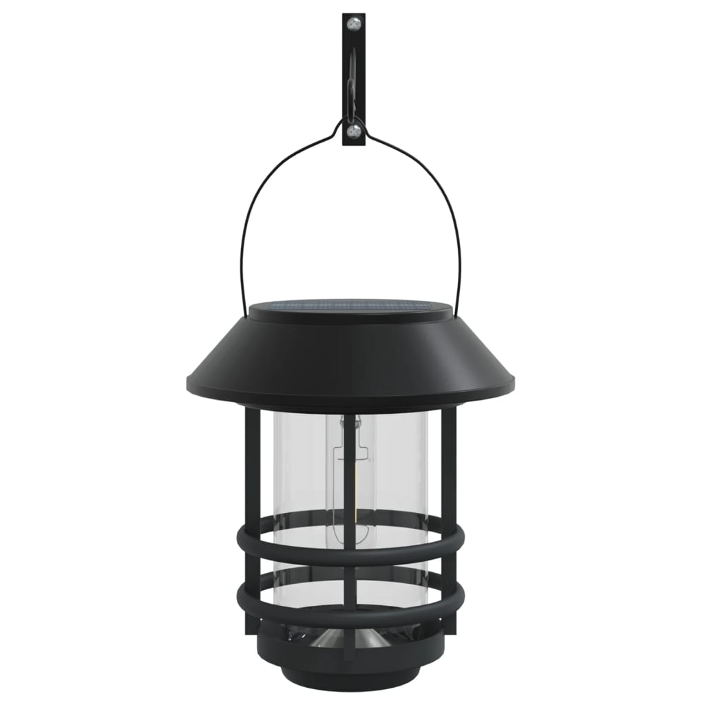 vidaXL Solar Outdoor Wall Lanterns 4 pcs White - Black