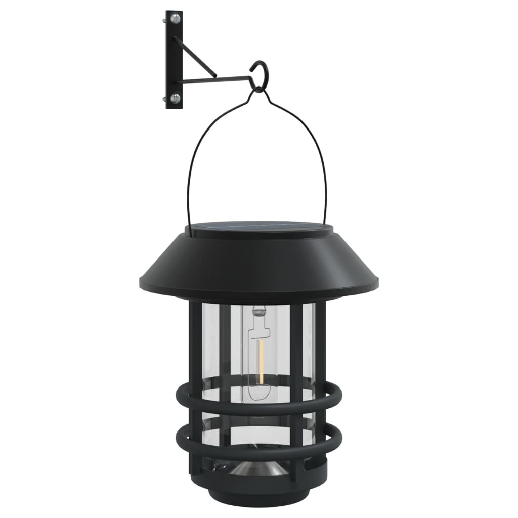 vidaXL Solar Outdoor Wall Lanterns 4 pcs White - Black