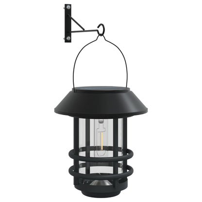 vidaXL Solar Outdoor Wall Lanterns 4 pcs White - Black
