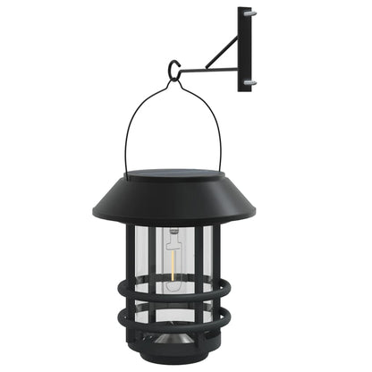 vidaXL Solar Outdoor Wall Lanterns 4 pcs White - Black