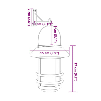 vidaXL Solar Outdoor Wall Lanterns 4 pcs White - Black