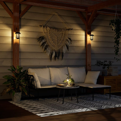 vidaXL Solar Outdoor Wall Lanterns 4 pcs White - Black