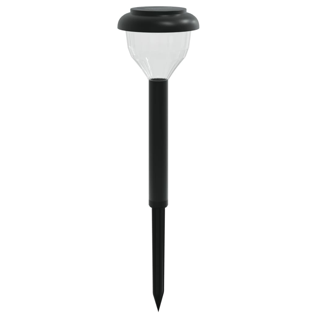 vidaXL Solar Pathway Lights with Ground Spikes 4 pcs Warm White & RGB - Black