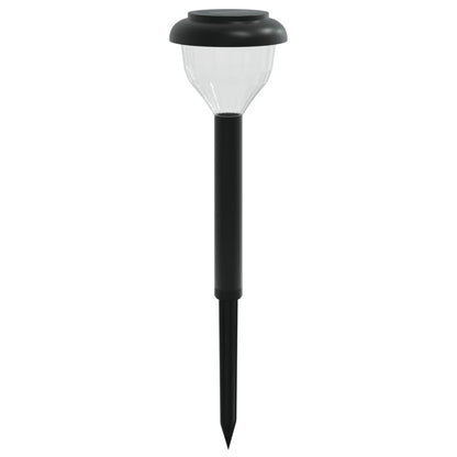 vidaXL Solar Pathway Lights with Ground Spikes 4 pcs Warm White & RGB - Black