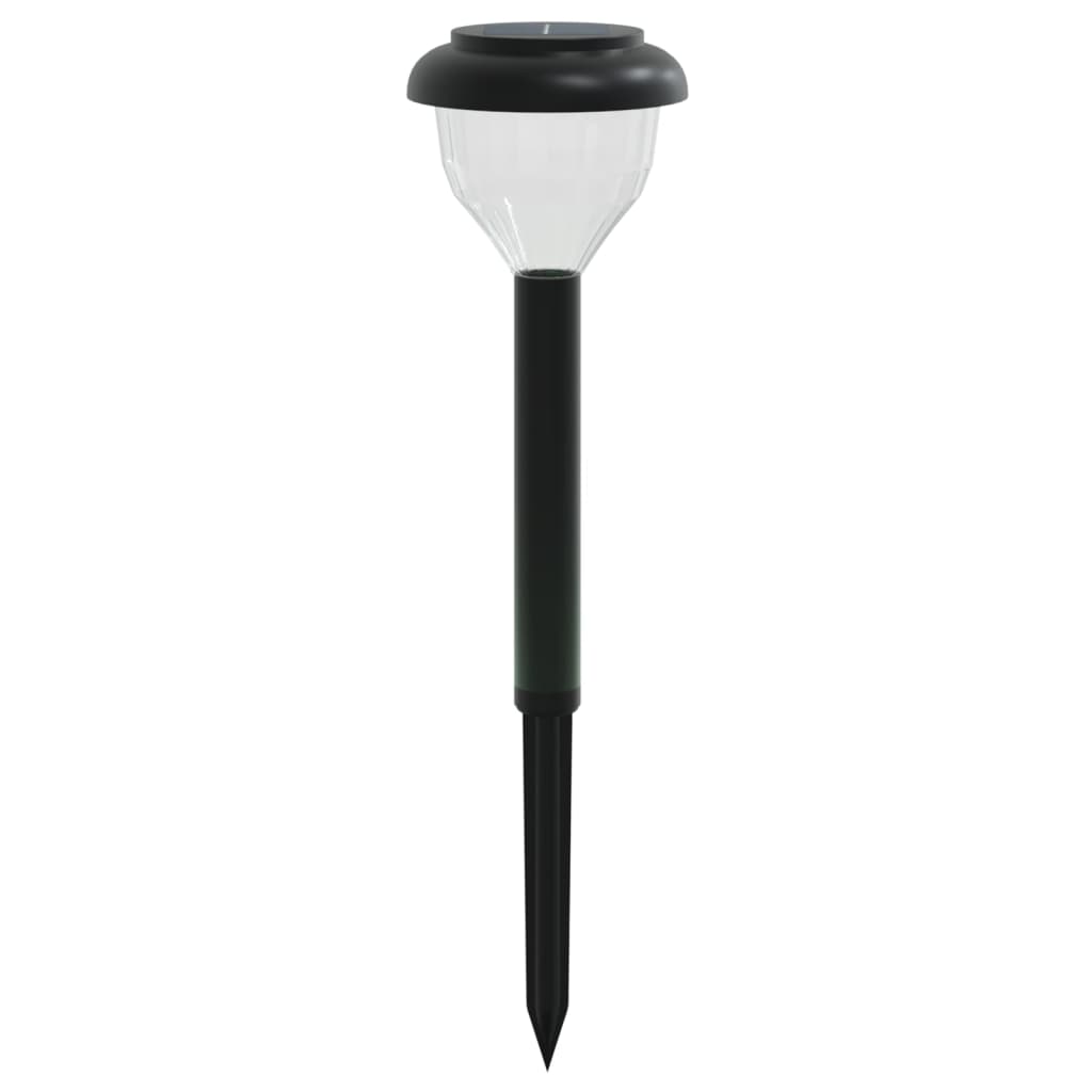 vidaXL Solar Pathway Lights with Ground Spikes 4 pcs Warm White & RGB - Black