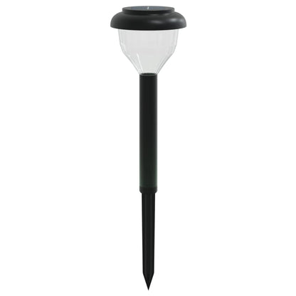 vidaXL Solar Pathway Lights with Ground Spikes 4 pcs Warm White & RGB - Black