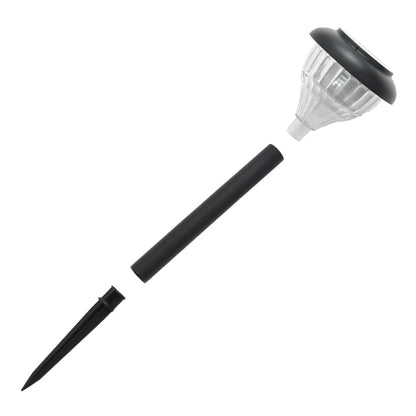 vidaXL Solar Pathway Lights with Ground Spikes 4 pcs Warm White & RGB - Black
