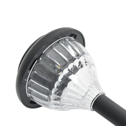 vidaXL Solar Pathway Lights with Ground Spikes 4 pcs Warm White & RGB - Black