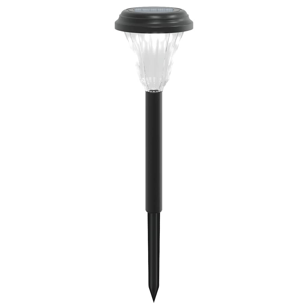 vidaXL Solar Pathway Lights with Ground Spikes 12 pcs White - Black