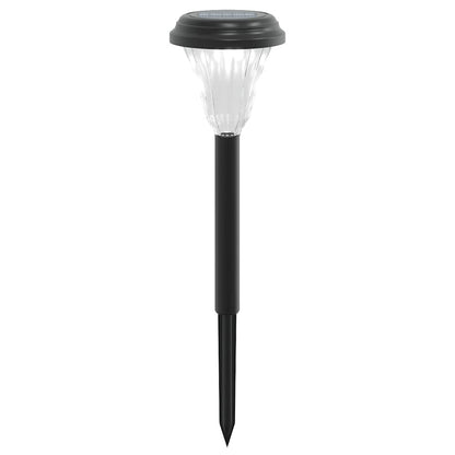vidaXL Solar Pathway Lights with Ground Spikes 12 pcs White - Black