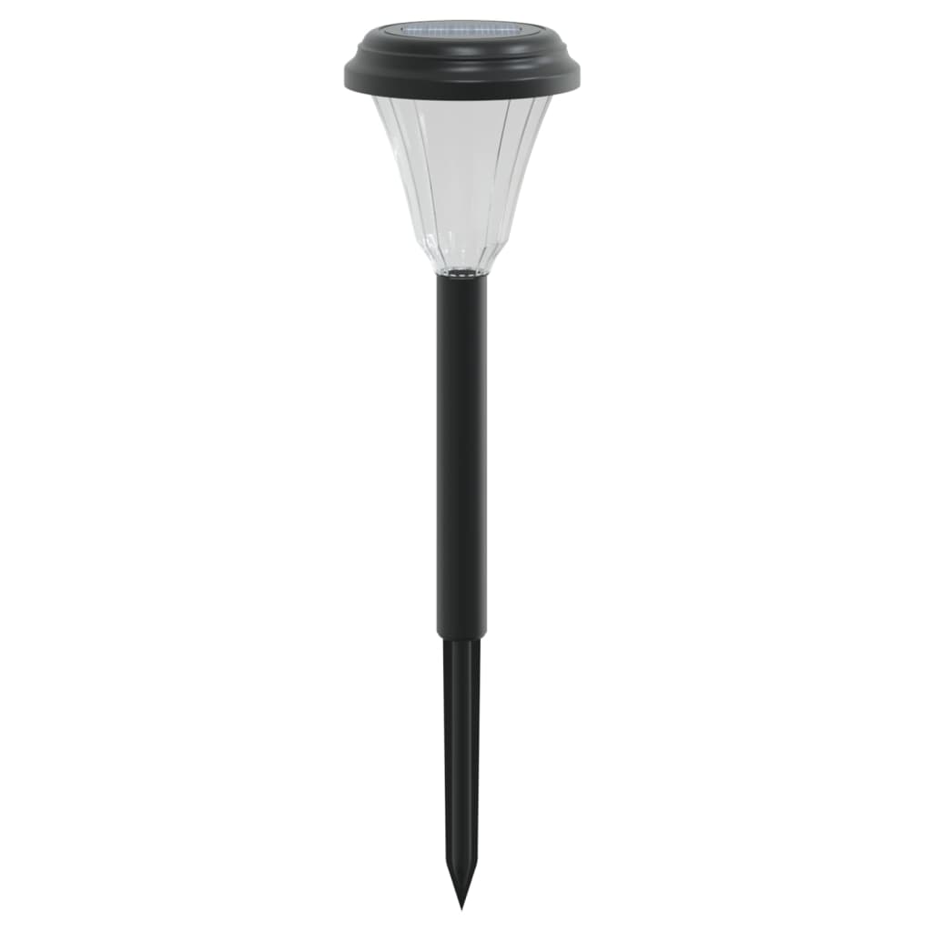 vidaXL Solar Pathway Lights with Ground Spikes 12 pcs White - Black
