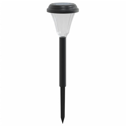 vidaXL Solar Pathway Lights with Ground Spikes 12 pcs White - Black
