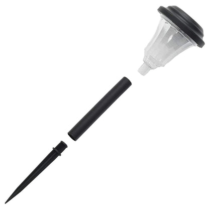 vidaXL Solar Pathway Lights with Ground Spikes 12 pcs White - Black