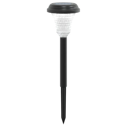 vidaXL Solar Pathway Lights with Ground Spikes 12 pcs White - Black - 54405