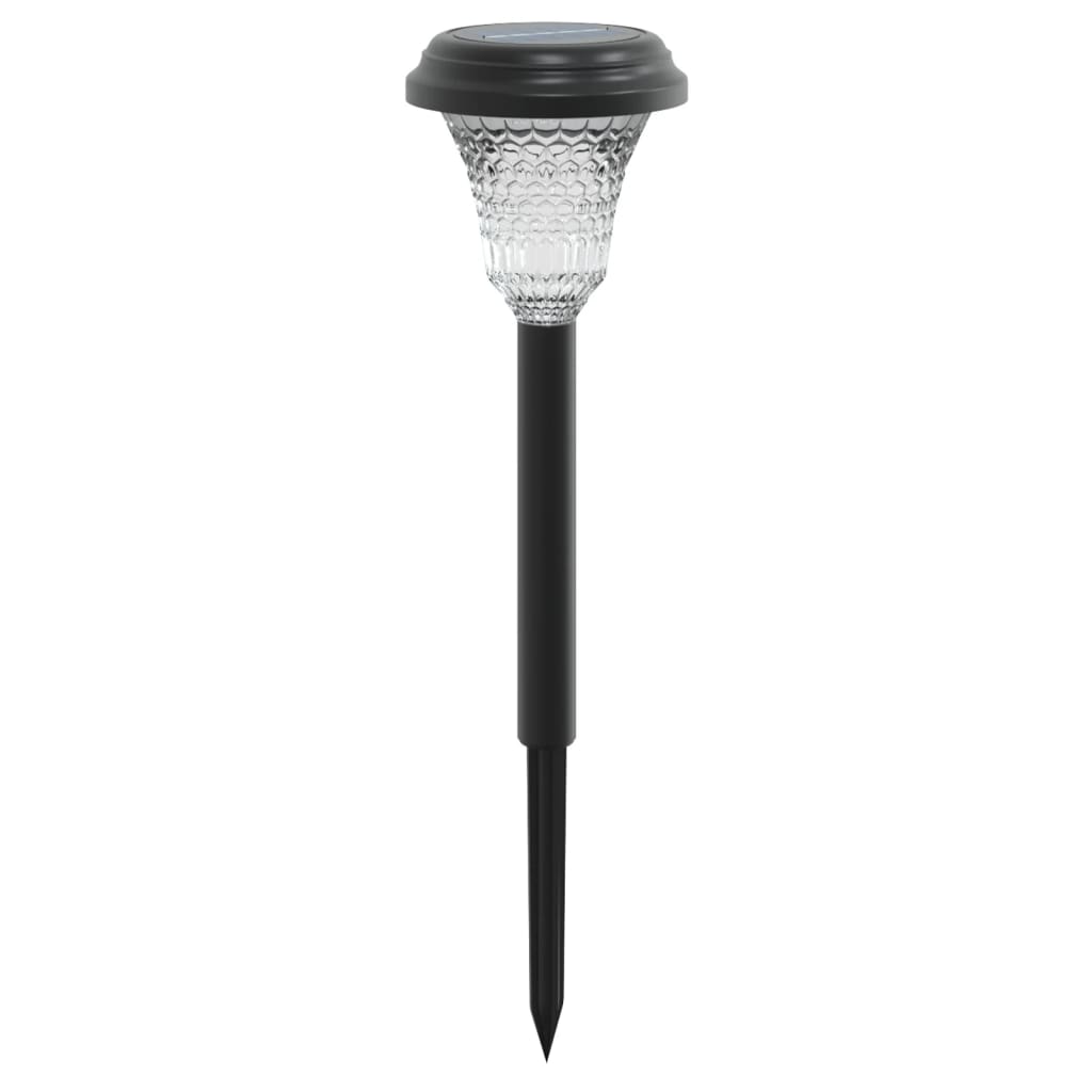 vidaXL Solar Pathway Lights with Ground Spikes 12 pcs White - Black - 54405