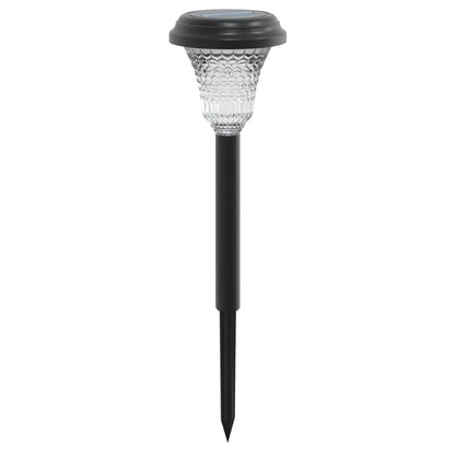 vidaXL Solar Pathway Lights with Ground Spikes 12 pcs White - Black - 54405