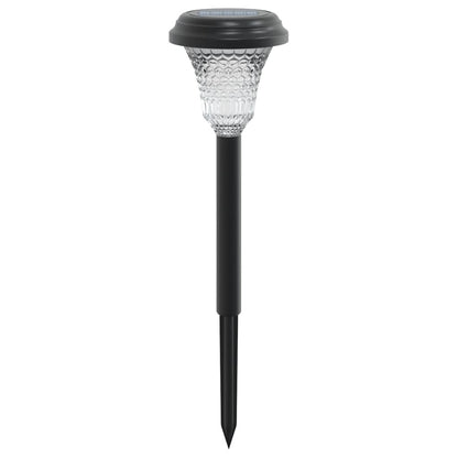 vidaXL Solar Pathway Lights with Ground Spikes 12 pcs White - Black - 54405