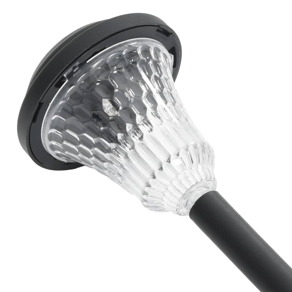 vidaXL Solar Pathway Lights with Ground Spikes 12 pcs White - Black - 54405