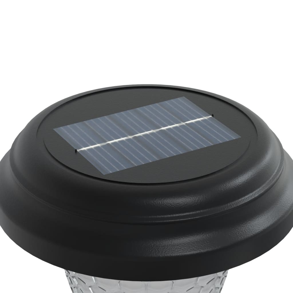 vidaXL Solar Pathway Lights with Ground Spikes 12 pcs White - Black - 54405