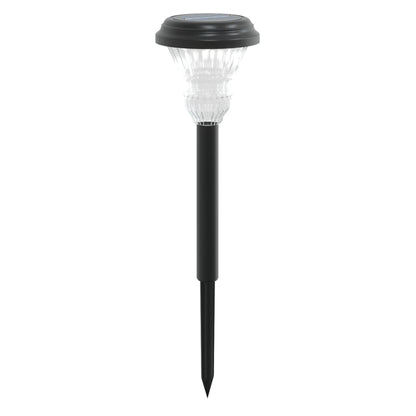 vidaXL Solar Pathway Lights with Ground Spikes 12 pcs White - Black - 54414