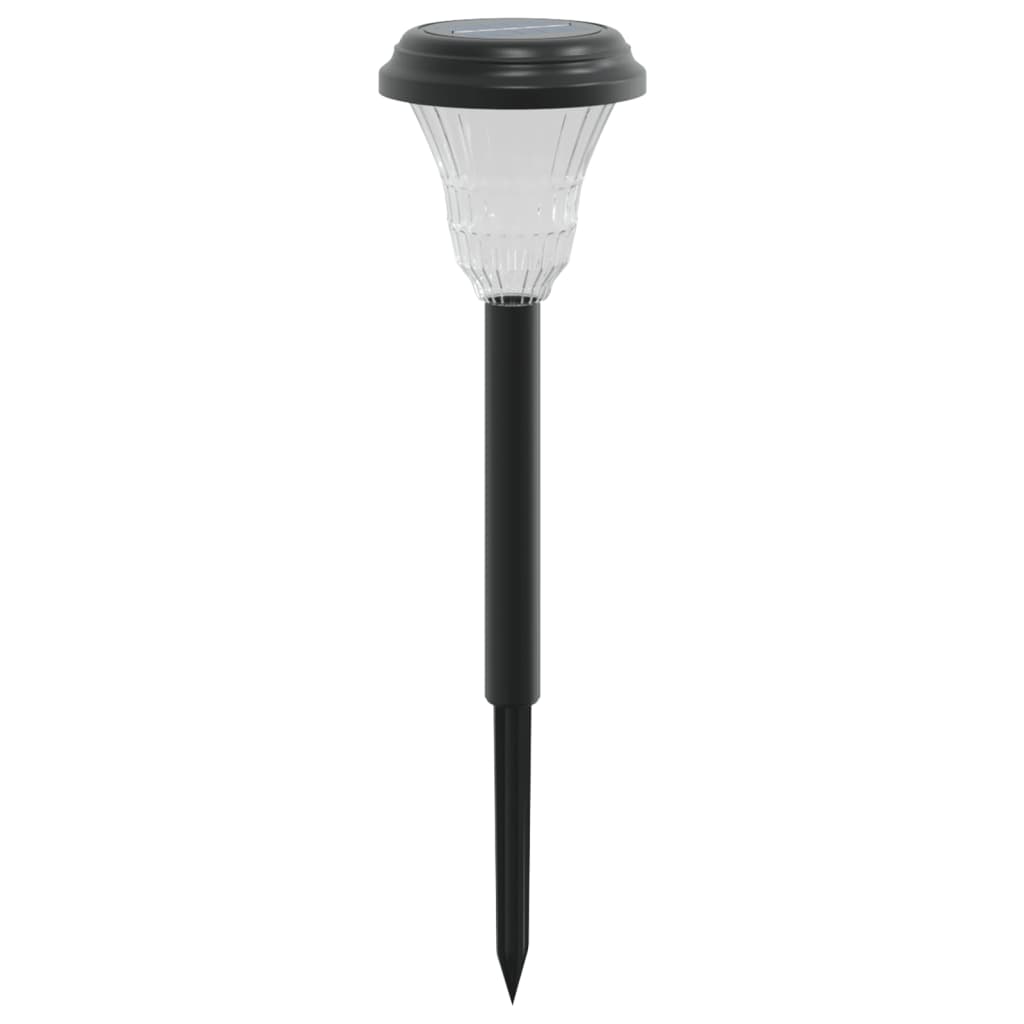 vidaXL Solar Pathway Lights with Ground Spikes 12 pcs White - Black - 54414
