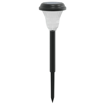 vidaXL Solar Pathway Lights with Ground Spikes 12 pcs White - Black - 54414