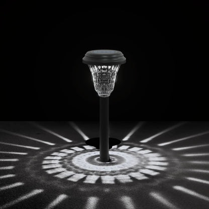 vidaXL Solar Pathway Lights with Ground Spikes 12 pcs White - Black - 54414