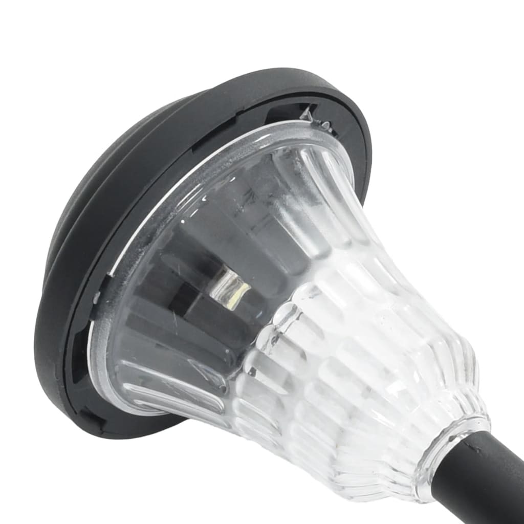 vidaXL Solar Pathway Lights with Ground Spikes 12 pcs White - Black - 54414