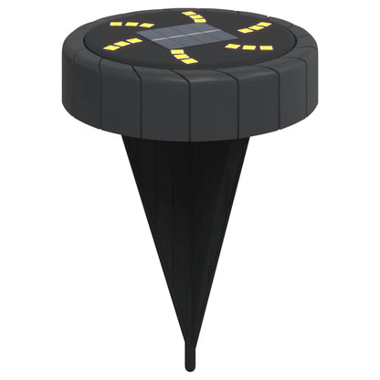 vidaXL Solar Ground Lights with Ground Spikes Outdoor 4 pcs Warm White - Black