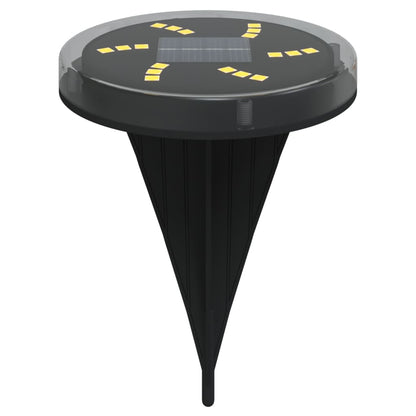 vidaXL Solar Ground Lights with Ground Spikes Outdoor 4 pcs Warm White - Black - 54433