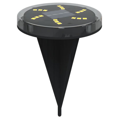 vidaXL Solar Ground Lights with Ground Spikes Outdoor 4 pcs Warm White - Black - 54433