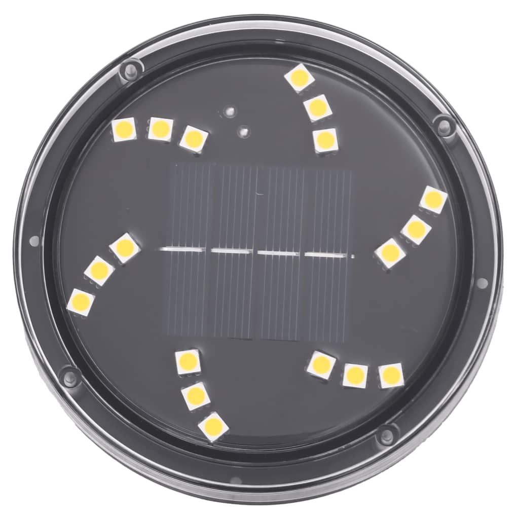 vidaXL Solar Ground Lights with Ground Spikes Outdoor 4 pcs Warm White - Black - 54433