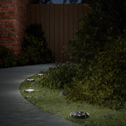 vidaXL Solar Ground Lights with Ground Spikes Outdoor 4 pcs Warm White - Black - 54433