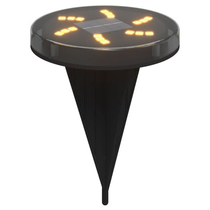 vidaXL Solar Ground Lights with Ground Spikes Outdoor 12 pcs Warm White - Black - 54437