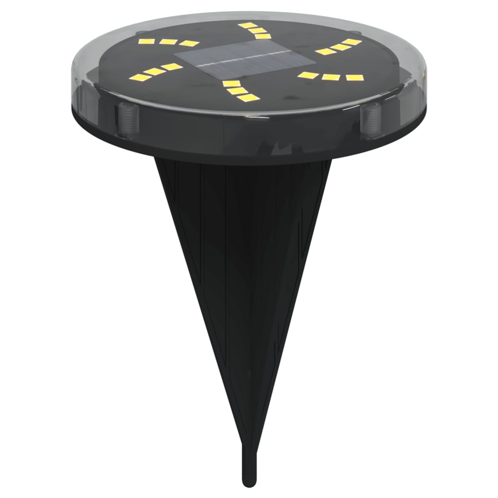 vidaXL Solar Ground Lights with Ground Spikes Outdoor 12 pcs Warm White - Black - 54437