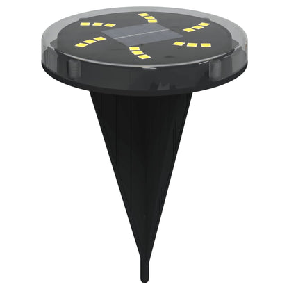 vidaXL Solar Ground Lights with Ground Spikes Outdoor 12 pcs Warm White - Black - 54437