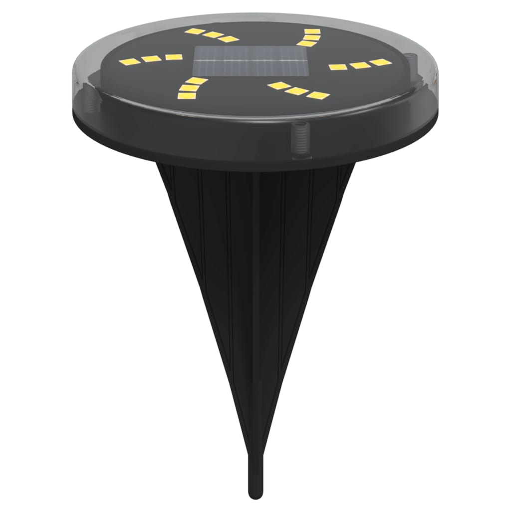 vidaXL Solar Ground Lights with Ground Spikes Outdoor 12 pcs Warm White - Black - 54437