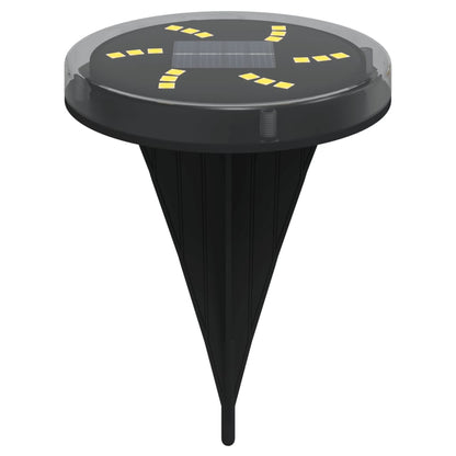 vidaXL Solar Ground Lights with Ground Spikes Outdoor 12 pcs Warm White - Black - 54437