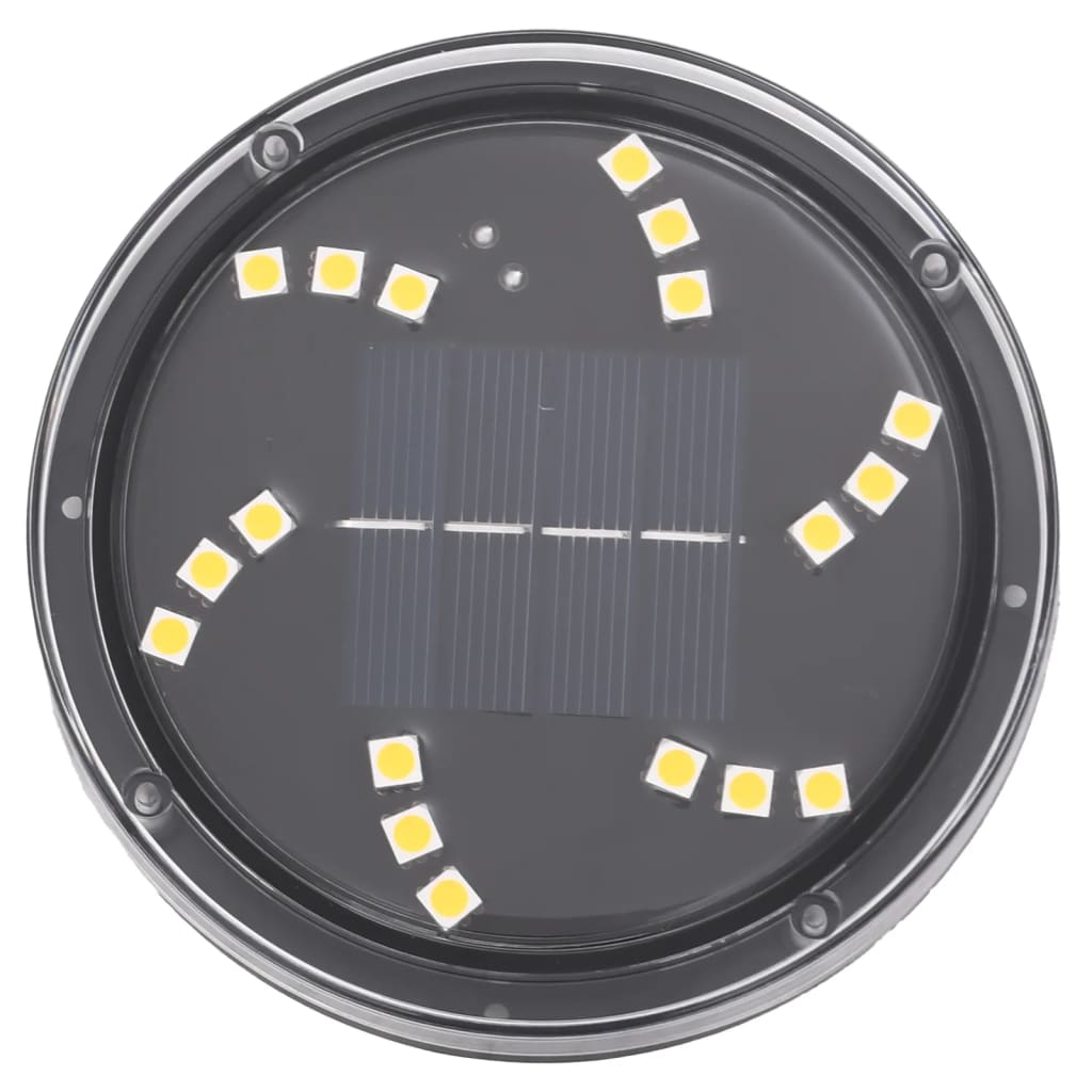 vidaXL Solar Ground Lights with Ground Spikes Outdoor 12 pcs Warm White - Black - 54437
