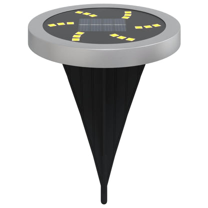 vidaXL Solar Ground Lights with Ground Spikes Outdoor 4 pcs Warm White - Black - 54448
