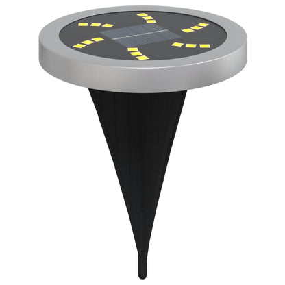 vidaXL Solar Ground Lights with Ground Spikes Outdoor 12 pcs Warm White - Black - 54453