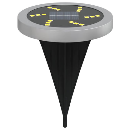 vidaXL Solar Ground Lights with Ground Spikes Outdoor 12 pcs Warm White - Black - 54453