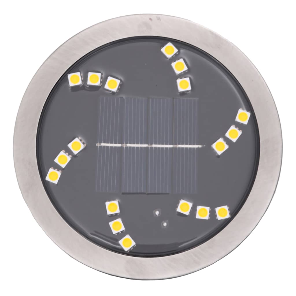 vidaXL Solar Ground Lights with Ground Spikes Outdoor 12 pcs Warm White - Black - 54453