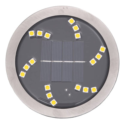 vidaXL Solar Ground Lights with Ground Spikes Outdoor 12 pcs Warm White - Black - 54453
