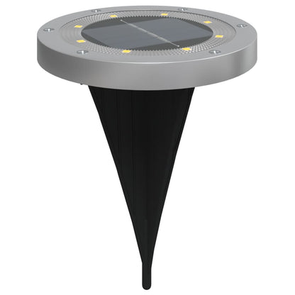 vidaXL Solar Ground Lights with Ground Spikes Outdoor 12 pcs Warm White - Black - 54470