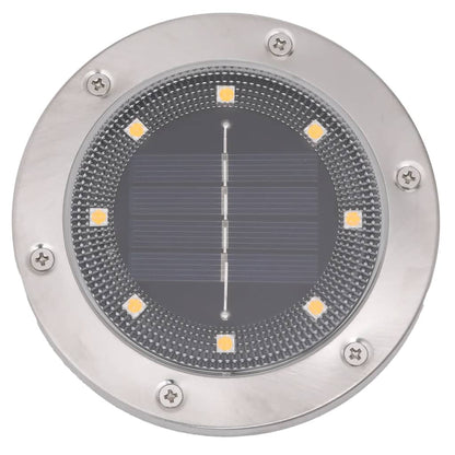 vidaXL Solar Ground Lights with Ground Spikes Outdoor 12 pcs Warm White - Black - 54470