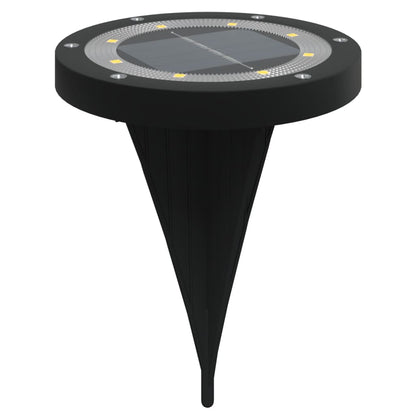 vidaXL Solar Ground Lights with Ground Spikes Outdoor 4 pcs Warm White - Black - 54483